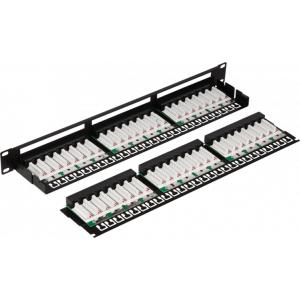 TWT Patch panel, 24 port, UTP, cat. 5E, 1U